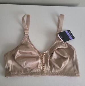 NWT Bali Double Support Wirefree Tan Bra Sz 34D